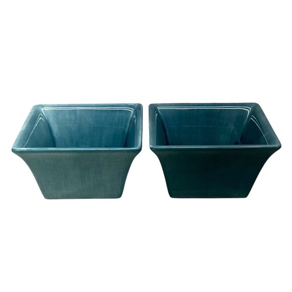 2 Tabletops Unlimited Espana Breeze Blue Square Cereal Bowls 5 1/2" - Picture 4 of 8